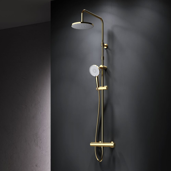 Душевая стойка AM.PM X-Joy F0785A499 с термостатом золото