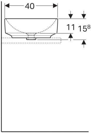 Раковина Geberit VariForm 55x40 500.771.01.2