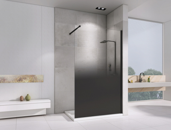 Душевая перегородка Abber Immer Offen 100 AG69101BD черная