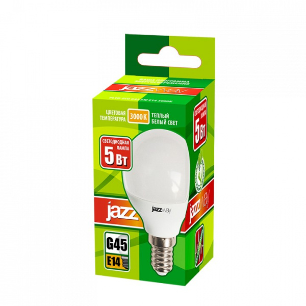 Лампа светодиодная Jazzway  E14 5Вт 3000K PLED-ECO-G45 5w E14 3000K