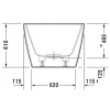 Акриловая ванна Duravit DuraSquare 700430000000000 185x85 см, отдельностоящая, белый