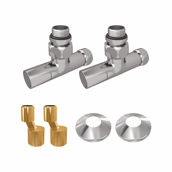 Комплект вентиль КОРОБ г/ш 3/4х1/2(2шт), эксцентрик 3/4х1/2(2шт), отражатель 3/4(2шт)