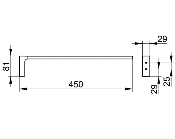 Полотенцедержатель Keuco Edition 11 11120050000 никель шлифованный