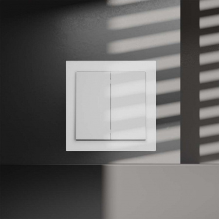 Переключатель перекрестный двухклавишный без рамки Voltum S70 VLS020502