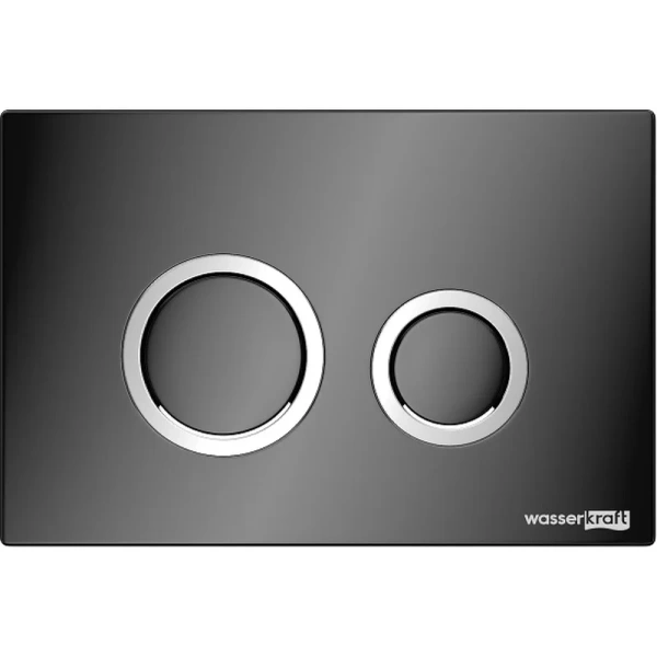 Инсталляция для унитаза WasserKRAFT Alme 15 15TLT.010.ME.PB01 с кнопкой смыва, черный глянец/хром/черный глянец