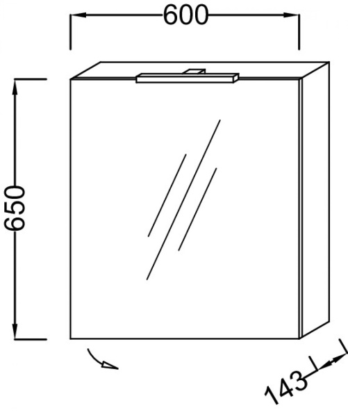 Зеркальный шкаф 60 см Jacob Delafon EB795DRU-N18 правый белый блестящий