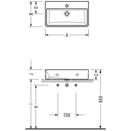 Раковина 60x35 см Serel 2046