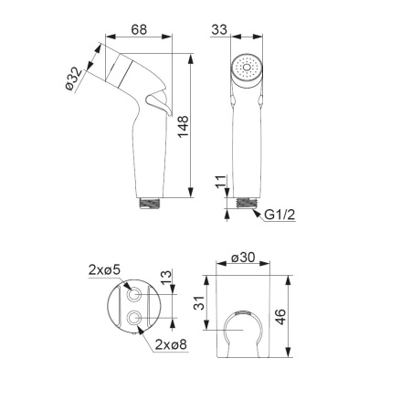 Гигиенический душ Damixa Shower program 760550100