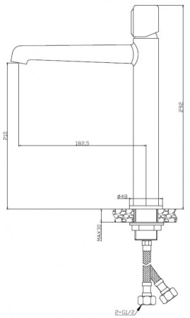 Смеситель для накладных раковин BelBagno Uno UNO-LMC-CRM
