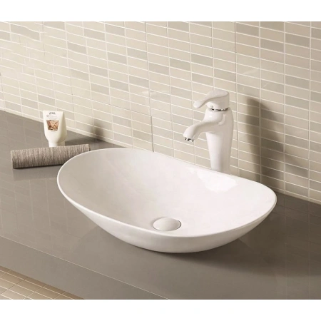 Раковина-чаша CeramaLux 7811A 61,5x36 см, накладная, белый