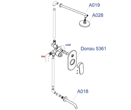 Душевой комплект WasserKRAFT A13028 хром