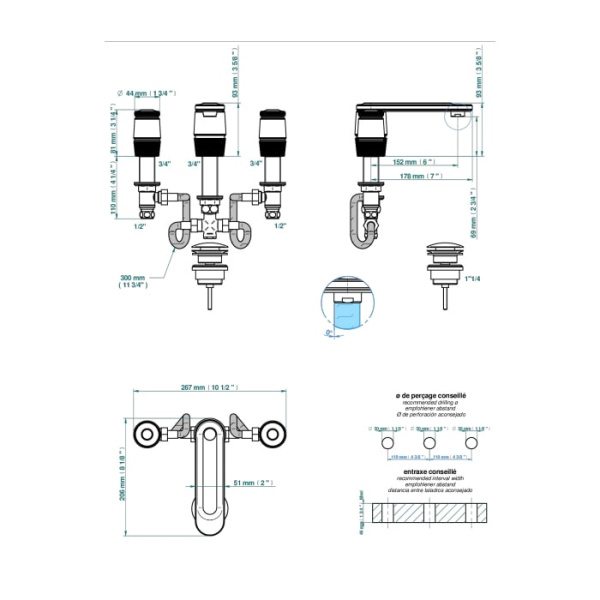 Смеситель для раковины THG Corvair fior di bosco U8K.A02.151