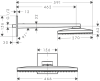 Верхний душ с держателем hansgrohe Rainmaker 24003400