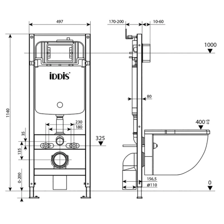 Инсталляция для унитаза IDDIS Profix PRO0000i32