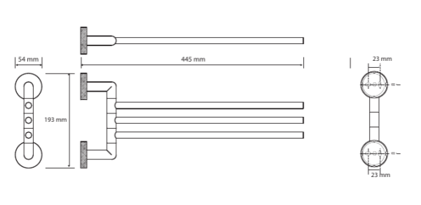 Полотенцедержатель Bemeta Stella 166204112 тройной