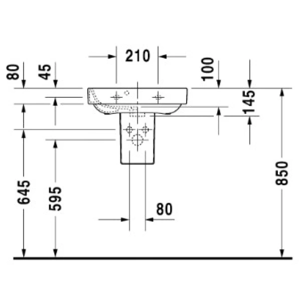 Раковина 50x36 см Duravit Happy D.2 0709500000