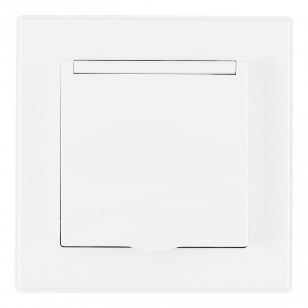 Розетка с заземлением и шторкой, с крышкой Arte Milano SET06-1 SET06-1-41-1 white
