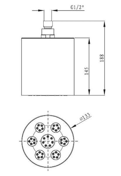 Верхний душ Cezares CZR-SPW130-01