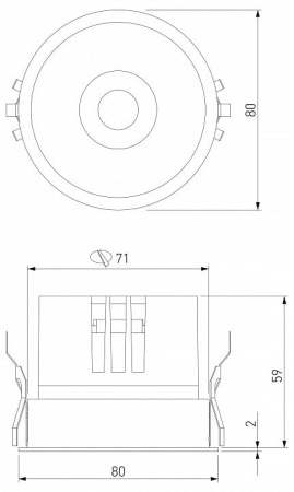 Встраиваемый светильник Elektrostandard Forte a069411