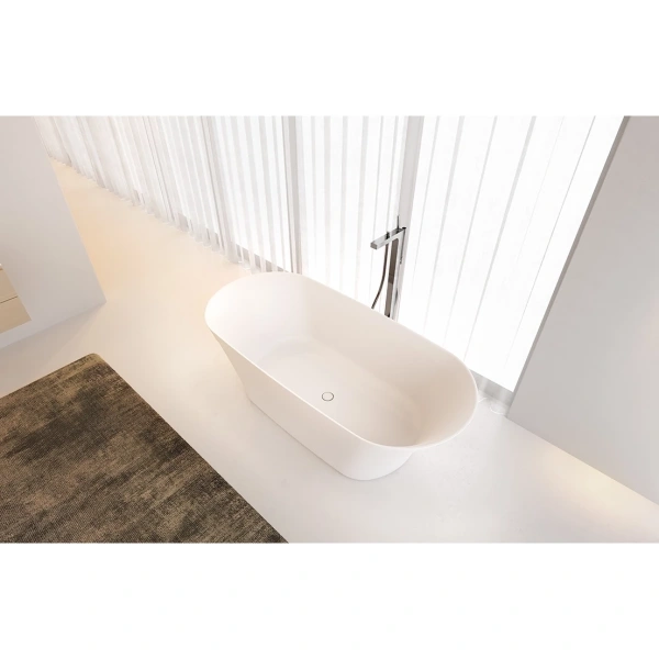 Ванна из литьевого мрамора Riho Barca BS6000500000000 170x79 см, отдельностоящая, белый