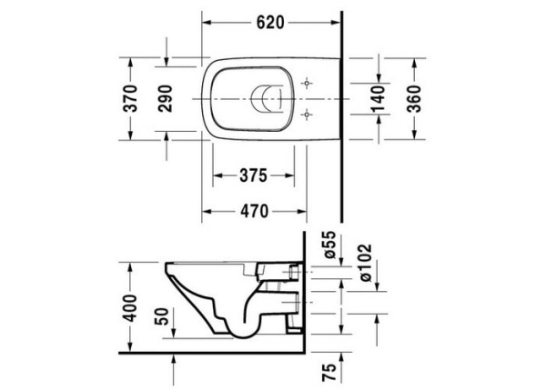 Подвесной унитаз Duravit DuraStyle 2542090000 безободковый