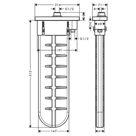 Внешняя монтажная часть Hansgrohe sBox 28012000