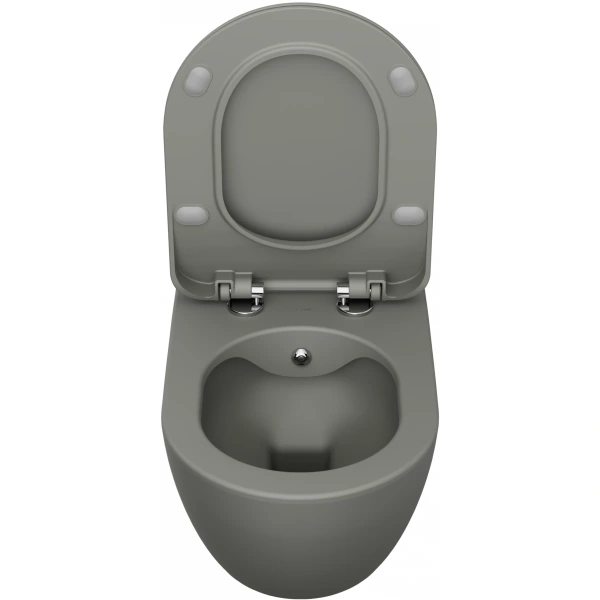 Унитаз подвесной Creavit Free FE322-00CG00E-0000 безободковый, с функцией биде, светло-серый матовый