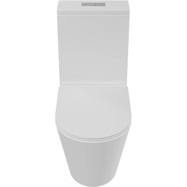 Унитаз-компакт Grossman GR-4458MSQ безободковый, торнадо, с сиденьем микролифт, белый матовый