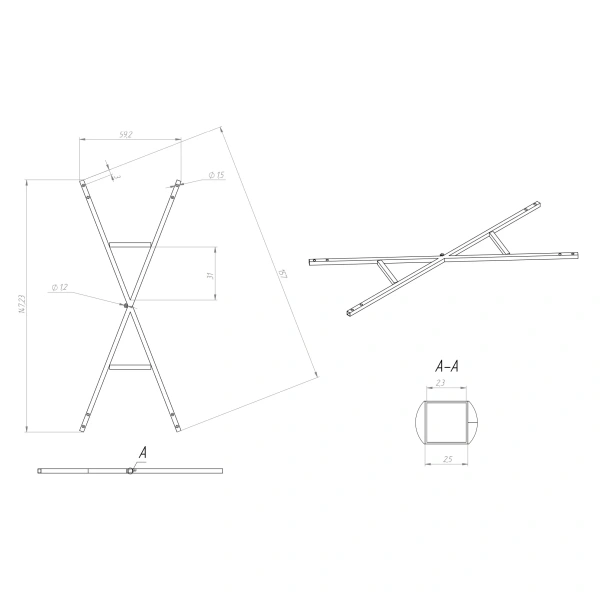 Каркас для ванны 150x70 Eurolux E5015070053
