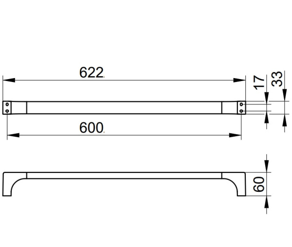 Полотенцедержатель Keuco Edition 11 11101030600 шлифованная бронза