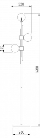 Торшер Eurosvet Volver 01383/3 черный