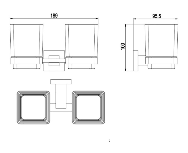 Стакан для зубных щеток Timo Selene 10034/00
