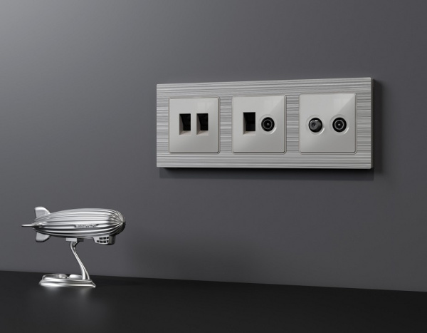 Накладка для ТВ-розетки Ambrella Volt ALFA AP4133