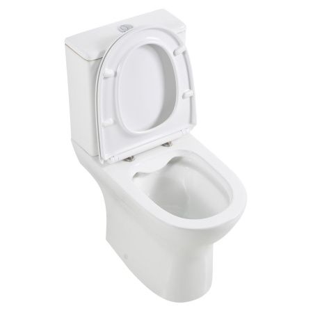 Унитаз-компакт безободковый с сиденьем BelBagno LOUNGE BB045CPR/SC