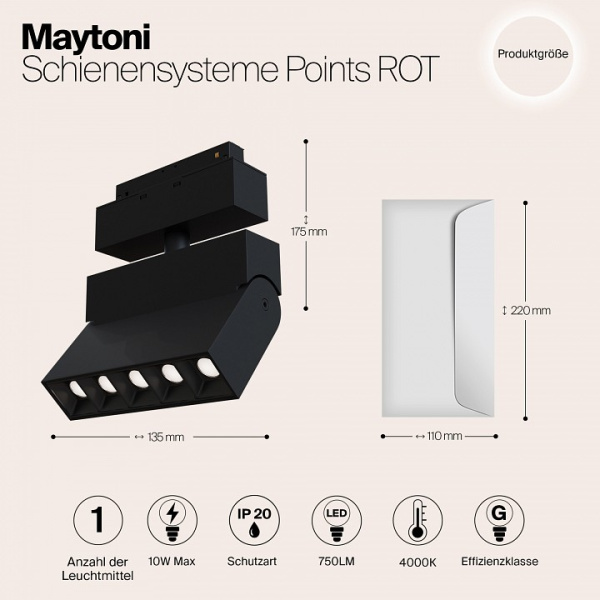 Светильник на штанге Maytoni Technical Points Rot TR015-2-10W4K-B