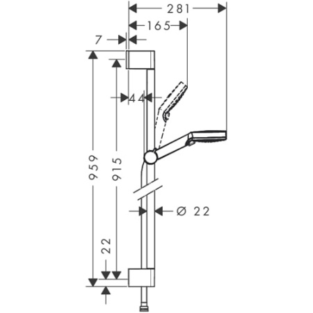 Душевой гарнитур hansgrohe Crometta Vario 26536400
