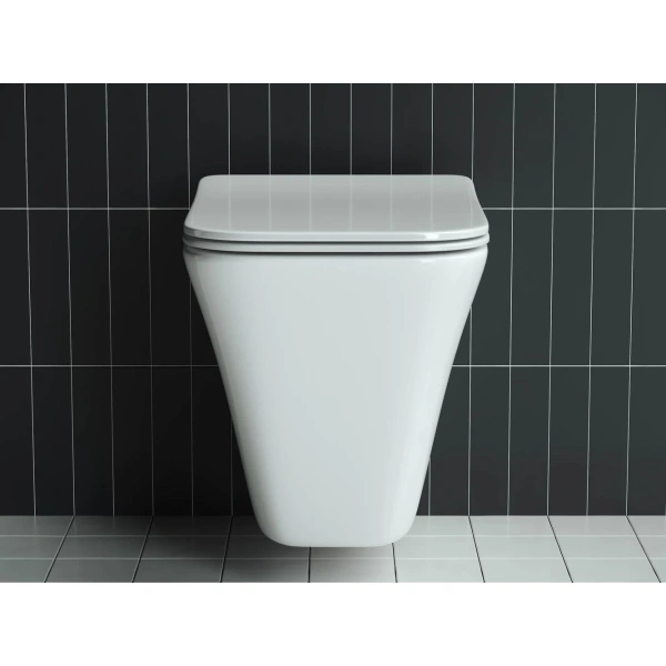 Унитаз подвесной Ceramica Nova Mono CN1902 безободковый, с сиденьем микролифт, белый