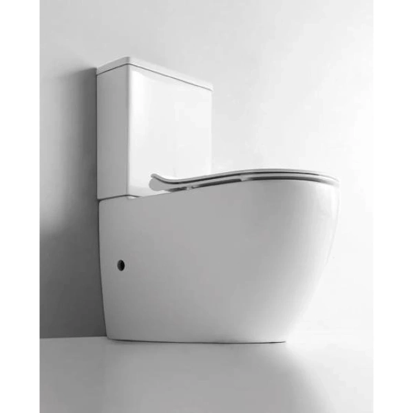 Унитаз-компакт CeramaLux NS-2176 с сиденьем микролифт, белый