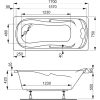 Акриловая ванна 170x75 см Vagnerplast Charitka VPBA170CHA2X-04