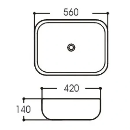 Раковина-чаша Aquatek AQ5526-00 56x42 см, накладная, белый