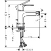 Смеситель для биде hansgrohe Rebris S 72210670 черный матовый