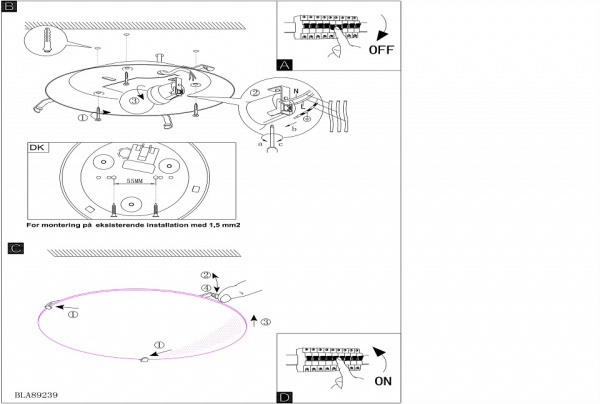 Накладной светильник Eglo Mars 1 89238