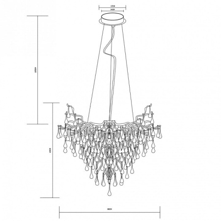 Подвесная люстра Divinare Salice 3132/16 SP-9