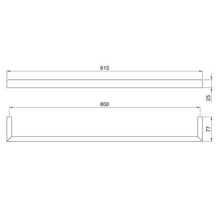 Полотенцедержатель Fantini Linea 92 93 7707 сталь