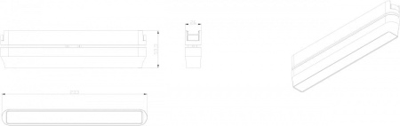 Накладной светильник Denkirs AIR LINEAR DK5303-BK