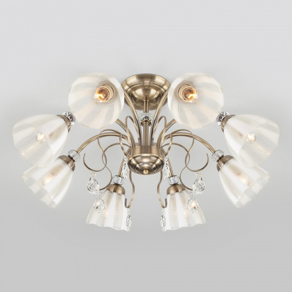 Люстра на штанге Eurosvet Floranse 30155/8 античная бронза