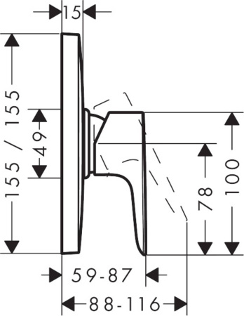 Смеситель для душа hansgrohe Talis E Highflow 71768000