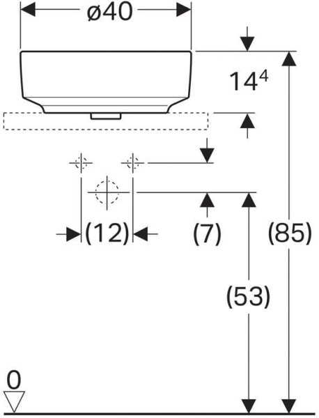 Раковина Geberit VariForm D=40 500.768.01.2