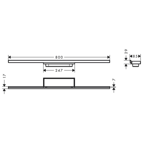 Решетка для трапа Hansgrohe Raindrain 56220000