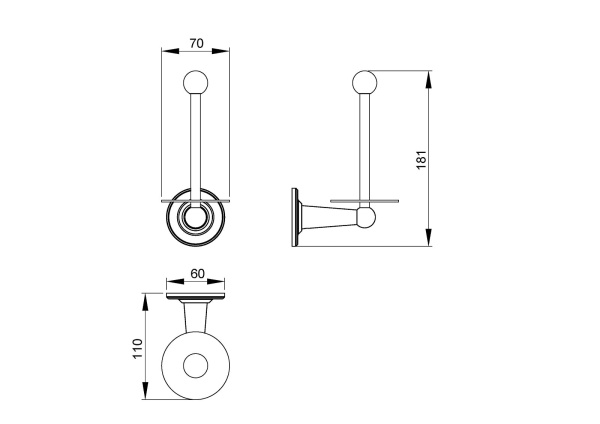 Держатель для туалетной бумаги Timo Nelson 150044/00